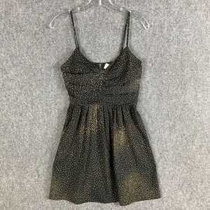 Roxy A-Line Dress Girls‎ Medium Polka Dots Black 100% Polyester M